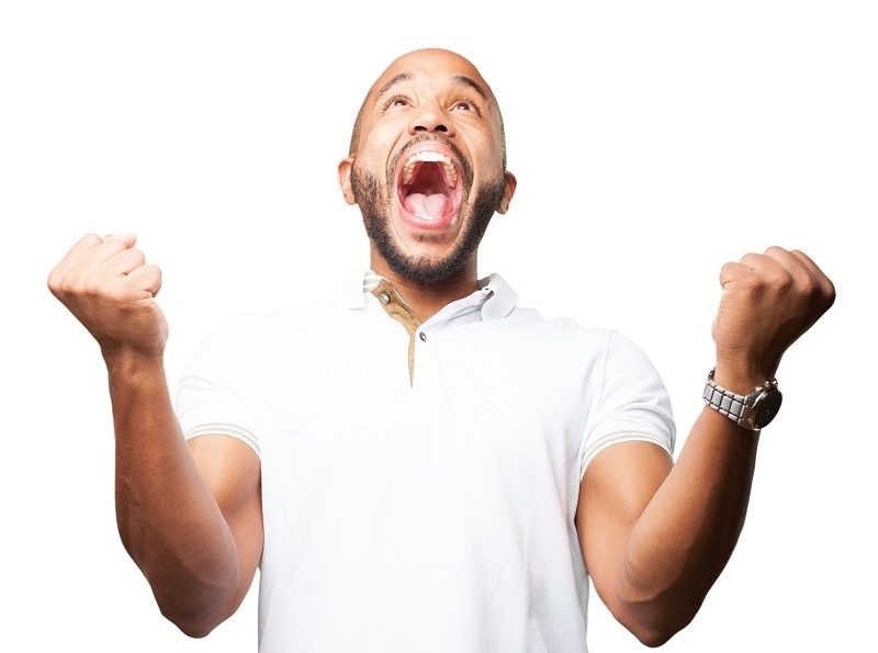 black businessman happy expression